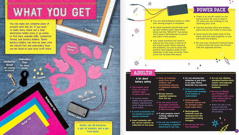 KLUTZ SEW YOUR OWN LIGHT-UP CIRCUIT ART - KLUTZ